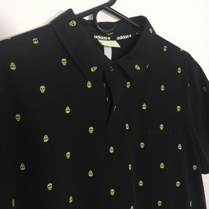 RARE!!! Adidas Neo Skull Print Polo